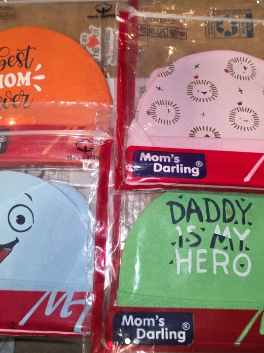 Mom's Darling Baby Beanie Hat Mittens, And Booties -set Of 4